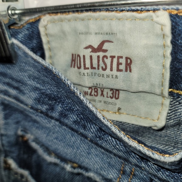 VTG Hollister Boys Jeans Size 28x30 Blue Authentic Denim Straight Leg Streetwear - Picture 6 of 8